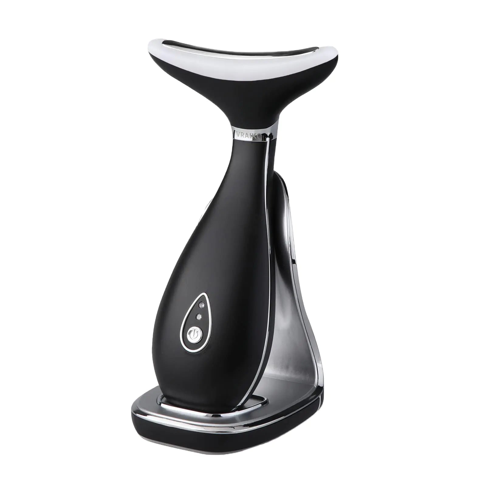 VRAIKO Lily Neck Face Massager Skin Rejuvenation Beauty Massager 3-in-1 at-Home Facial Spa Tool Lifting Toning and Tightening for a Radiant Appearance (Space Black)