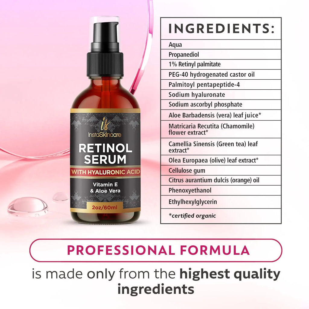 Retinol & Hyaluronic Face Serum - Double Size 2oz
