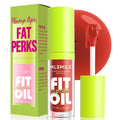 MicaGlow 4 Colors Fat Oil Lip Gloss Lip Oil Lip Glaze Hydrating Lip Glow Oil Big Brush Head Moisturizing Lip Gloss Shiny Transparent Tinted Plumping Lip Oil Long Lasting Nourishing Non-sticky (08#)